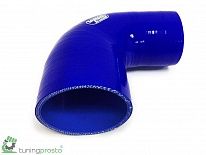 Патрубок силиконовый, Samco, 90 гр, переход 63-76 мм, синий