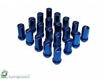 Гайки колесные Project HYPER М12х1,25, стальные, синие, комплект